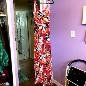 Jennifer Lopez bright floral maxi dress